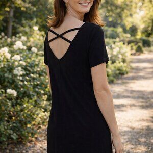 Mossimo Supply Co. Black Criss-Cross Detail Dress